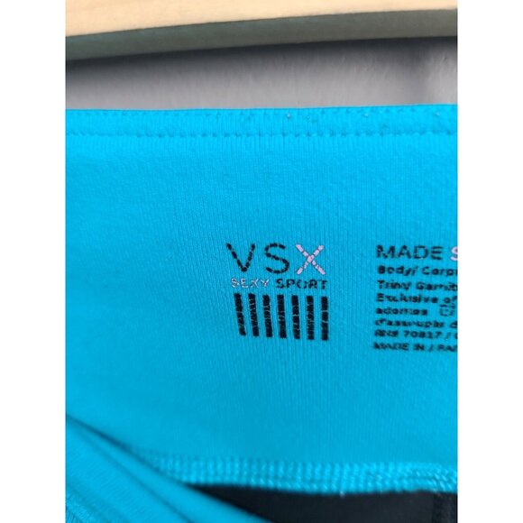 Victorias Secret VSX Sexy Sport Womens Capri Pants Small Black Blue Flared Y2K - Picture 7 of 8